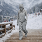 Pro Alpine Specialist in Heavy-Duty Salopettes | Resin Figurine
