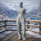 Avant-Garde Minimalist in Sleeveless Turtleneck | Resin Figurine