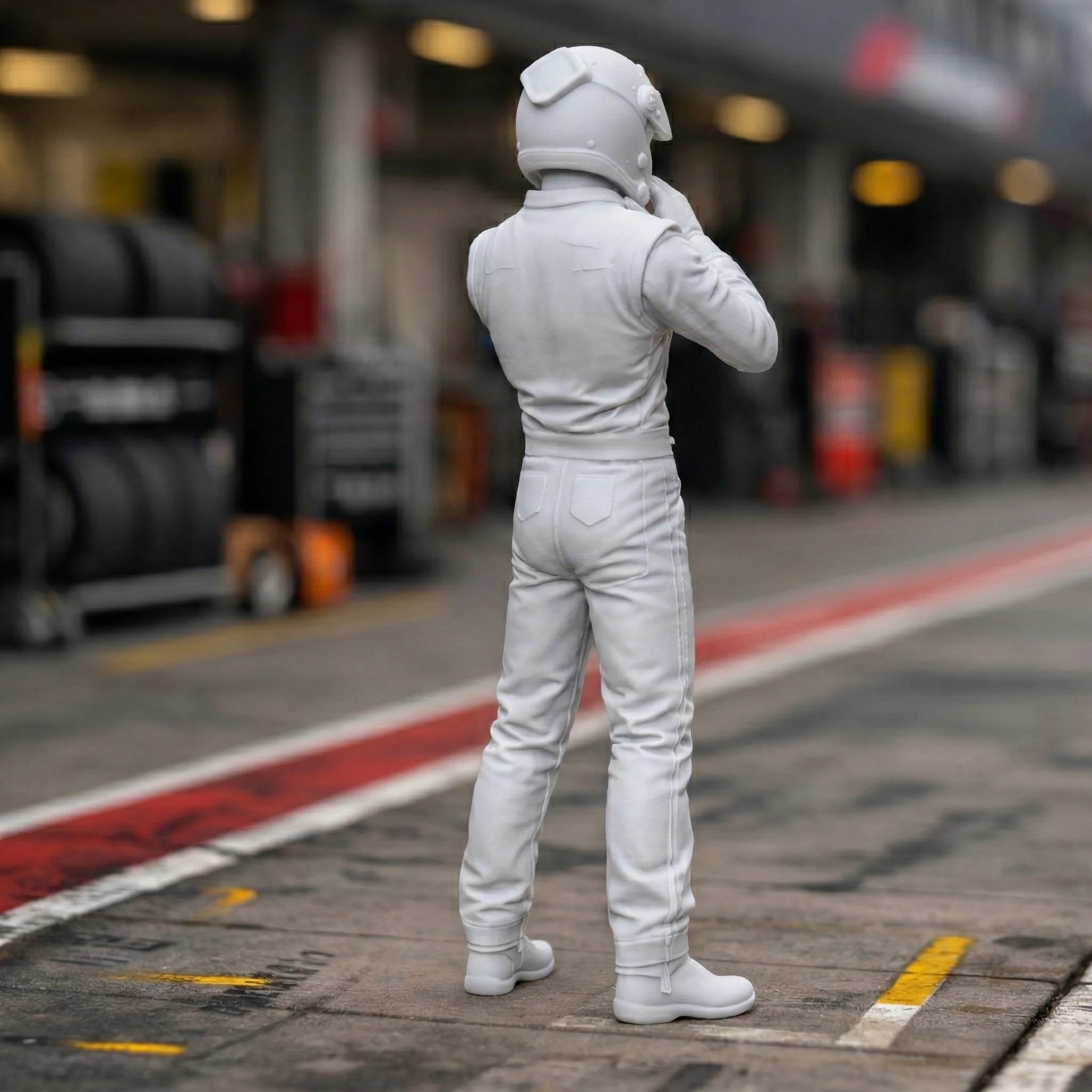 The Focus Driver | Racing Driver Helmet Prep Resin Figurine