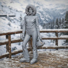 Professional Skier in One-Piece Suit with Fur-Trimmed Hood | Resin Figurine
