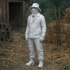 Terrifying Rural Scarecrow in Distressed Denim | Scale Resin Farm Diorama Figurine