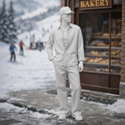 Modern Village Local in Open Flannel & Chinos | Resin Figurine