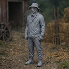 Terrifying Rural Scarecrow in Distressed Denim | Scale Resin Farm Diorama Figurine