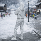 Athleisure Traveller in Zip-Up Hoodie & Joggers | Resin Figurine