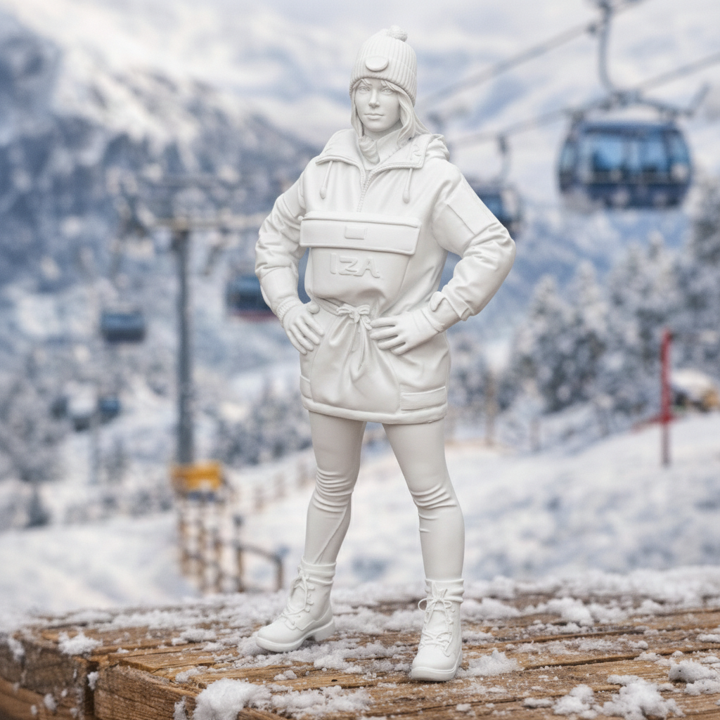 Technical Alpine Specialist in Two-Tone Anorak | Resin Figurine