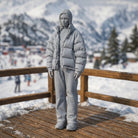 Contemporary Winter Traveller in Puffer | Resin Figurine