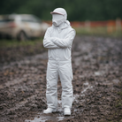 Off-Road Rally Racer in Mud-Splattered Race Suit | Scale Resin Slot Car Diorama Figurine