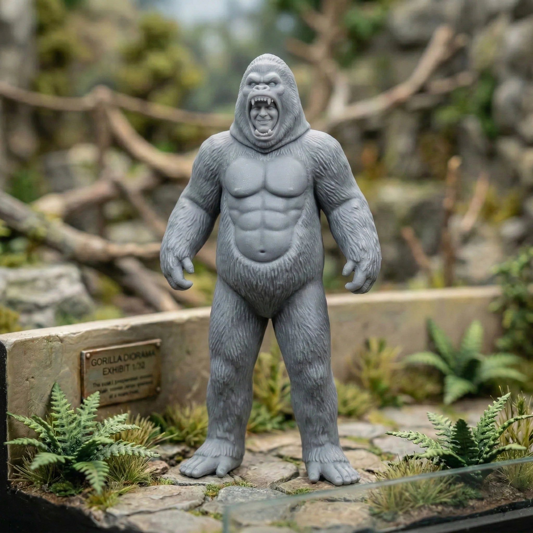 Fancy Dress Reveller in Gorilla Costume | Resin Figurine