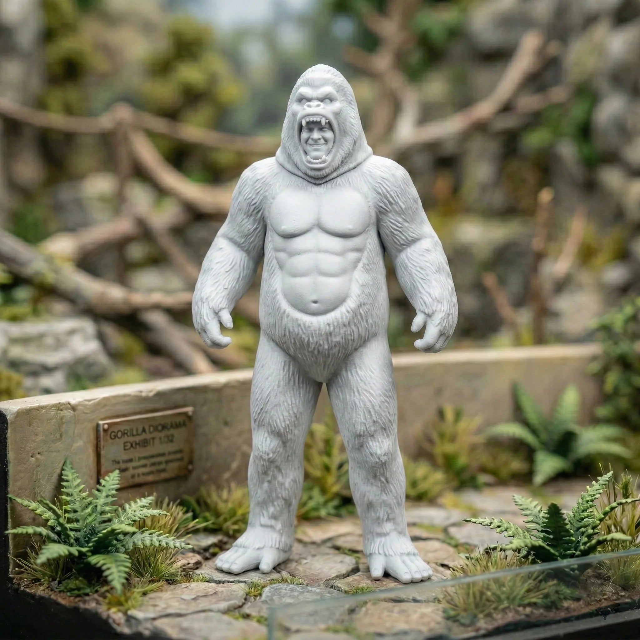 Fancy Dress Reveller in Gorilla Costume | Resin Figurine